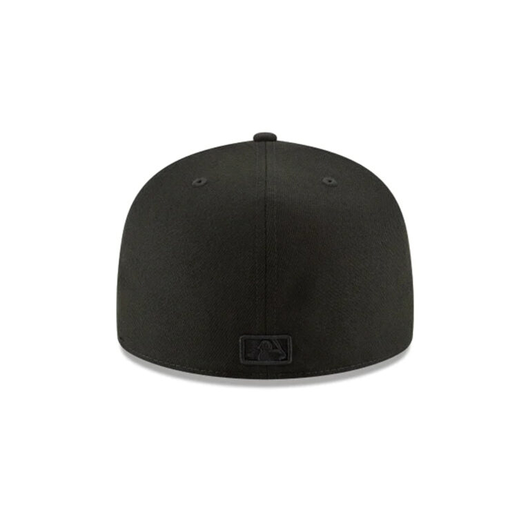 New Era 59Fifty Boston Red Sox Fitted Blackout All Black Hat Front Rear New Era 59Fifty Boston Red Sox Fitted Blackout All Black Hat Front Rear