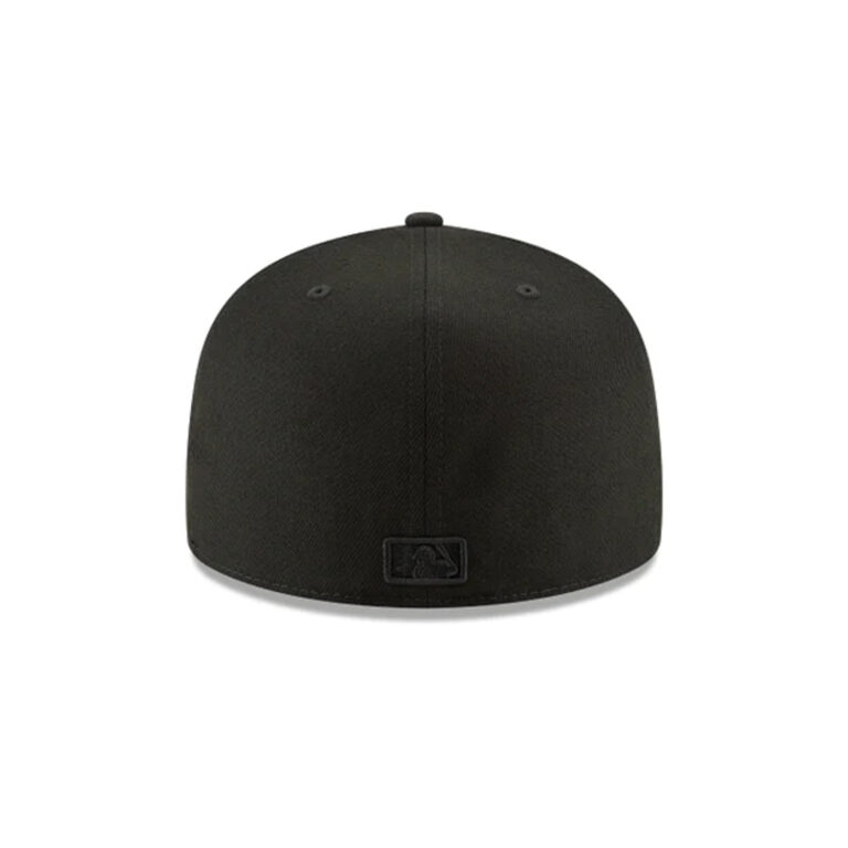 New Era 59Fifty Los Angeles Dodgers Fitted Blackout All Black Hat Rear New Era 59Fifty Los Angeles Dodgers Fitted Blackout All Black Hat Rear