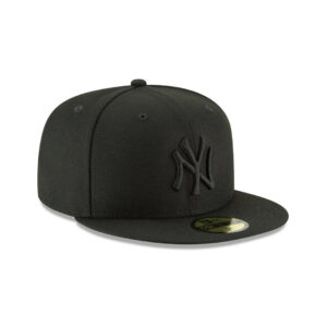 New Era 5950 New York Yankees Fitted Blackout All Black Hat