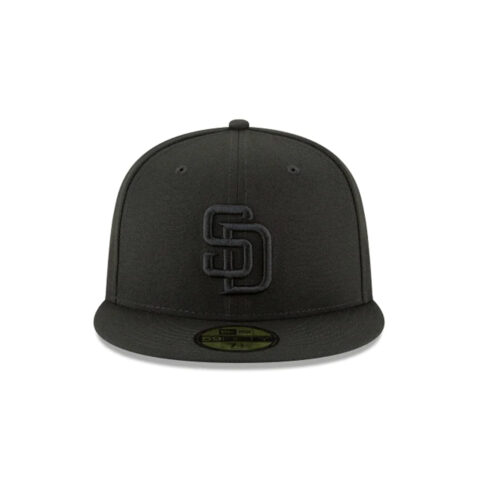 New Era 59Fifty San Diego Padres Fitted Hat Blackout Front