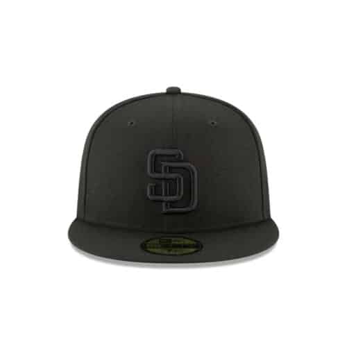 New Era 59Fifty San Diego Padres Fitted Hat Blackout Front
