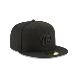 New Era 59Fifty Washington Nationals Fitted Blackout All Black Hat