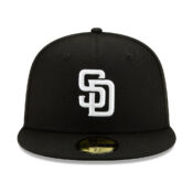padres black white fitted hat 02