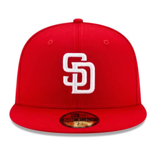 New Era 59Fifty San Diego Padres Fitted Scarlet Red White Hat