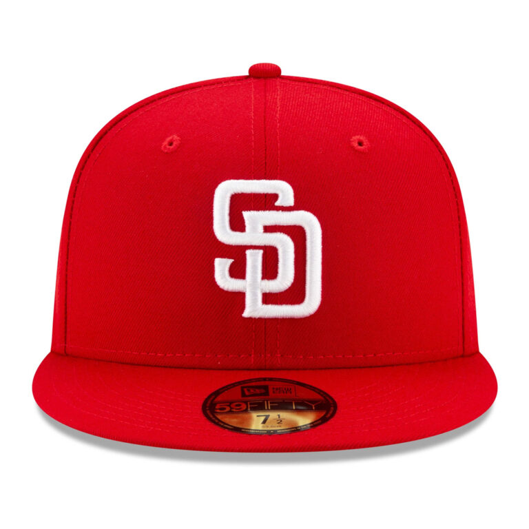 NE 59FIFTY SD Padres Tony Gwynn Scarlet and White Fitted Hat 01 NE 59FIFTY SD Padres Tony Gwynn Scarlet and White Fitted Hat 01