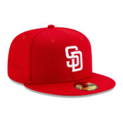 NE 59FIFTY SD Padres Tony Gwynn Scarlet and White Fitted Hat 02