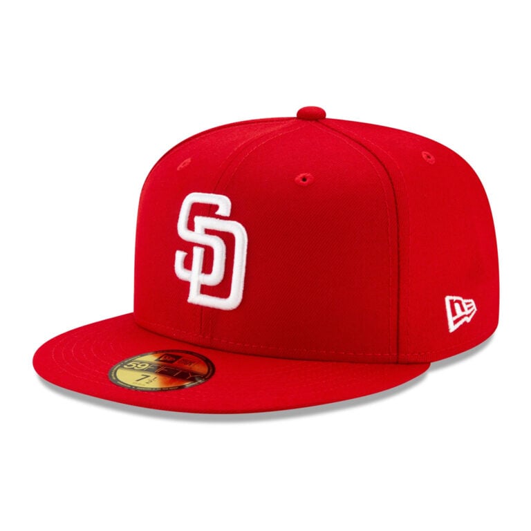 NE 59FIFTY SD Padres Tony Gwynn Scarlet and White Fitted Hat