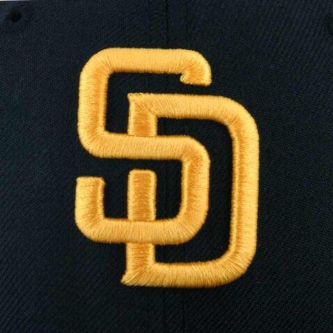 New Era 59Fifty San Diego Padres Fitted Black, Gold Hat