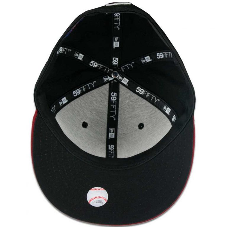 San Diego Padres New Era 59FIFTY Two Tone Black White-Cardinal Red Fitted Hat San Diego Padres New Era 59FIFTY Two Tone Black White-Cardinal Red Fitted Hat