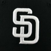 San Diego Padres New Era 59FIFTY Two Tone Black White-Cardinal Red Fitted Hat