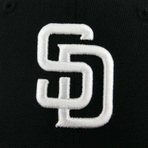 New Era 59Fifty San Diego Padres 2 Tone Fitted Black White Cardinal Red Hat