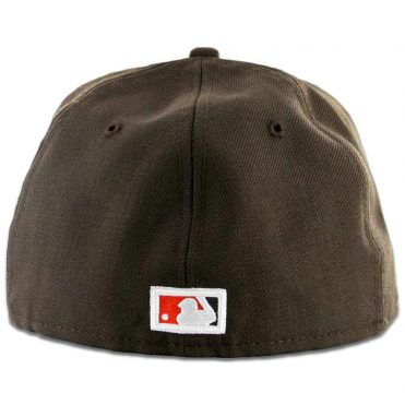 New Era 59Fifty San Diego Padres Cooperstown Fitted Dark Brown Orange Hat