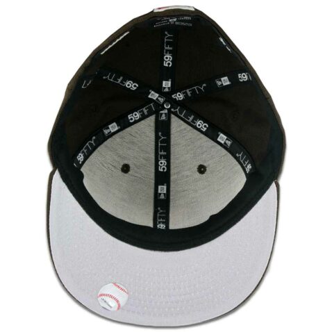 New Era 59Fifty San Diego Padres Cooperstown 1990 Fitted Hat Dark Brown Orange - Image 3