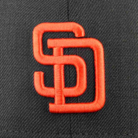 New Era 59Fifty San Diego Padres Cooperstown 1990 Fitted Hat Dark Brown Orange