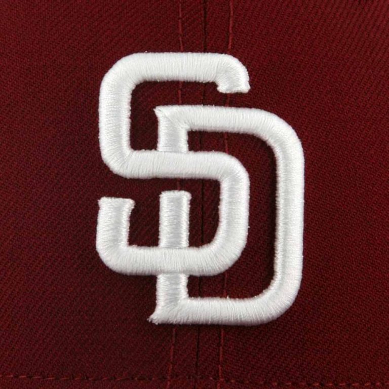 San Diego Padres New Era 59FIFTY Cardinal Red White Fitted Hat San Diego Padres New Era 59FIFTY Cardinal Red White Fitted Hat