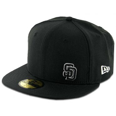 New Era 59Fifty San Diego Padres Flawless Fitted Black Black White Hat