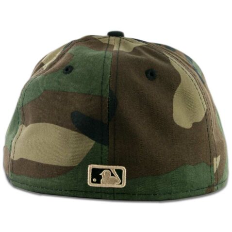 New Era 59Fifty San Diego Padres Fitted Hat Woodland Camo Black - Image 2