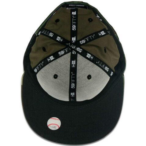 New Era 59Fifty San Diego Padres Fitted Hat Woodland Camo Black - Image 3