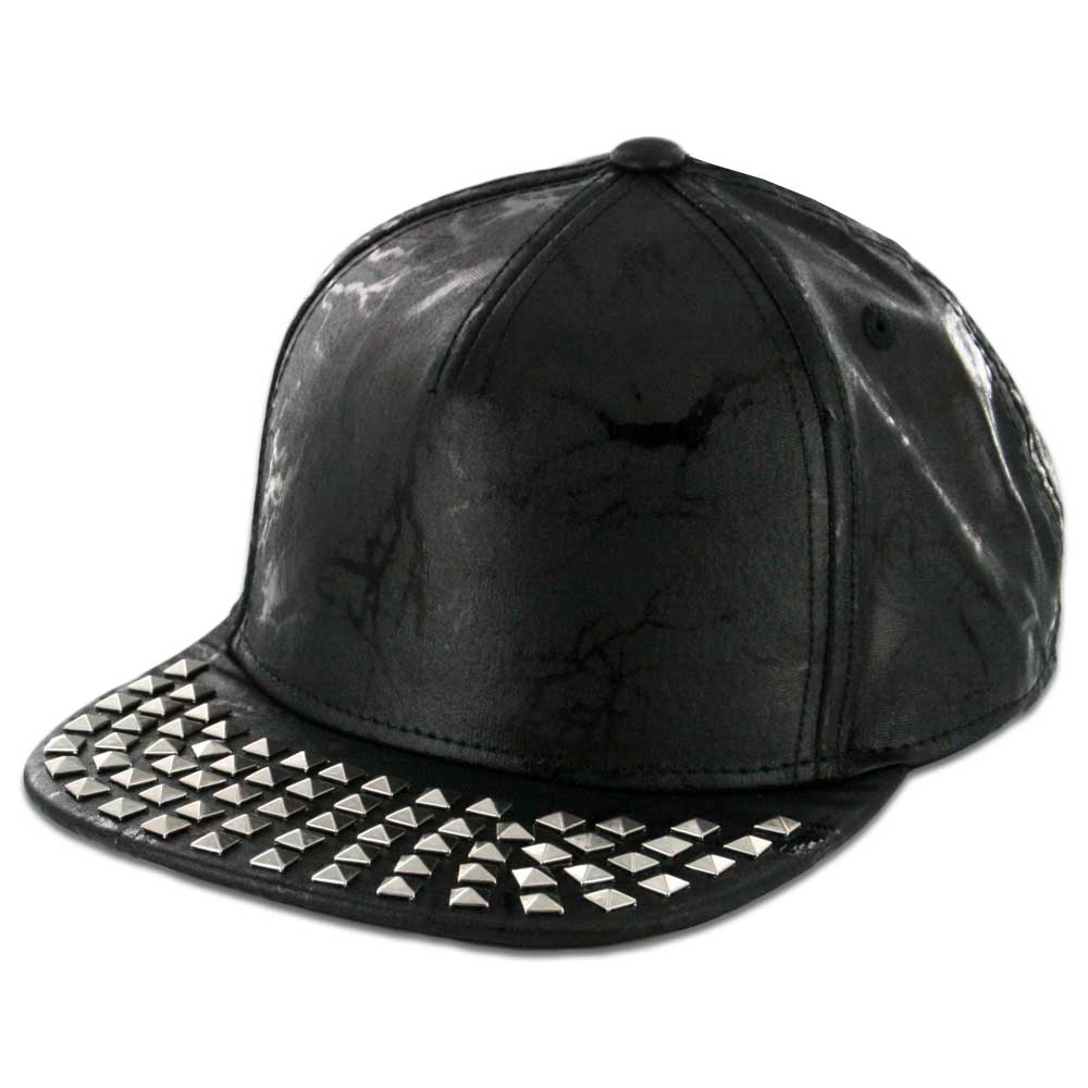 Flat Fitty Wiz Khalifa Collection Grey Silver Metal Studded Studs Buckle Bucklebacks Strapback Hat Cap
