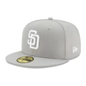 NE 59FIFTY SD Padres Tony Gwynn Light Grey and White Fitted Hat-min