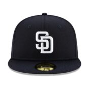 NE 59FIFTY SD Padres Tony Gwynn Navy and White Fitted Hat 01-min