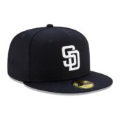 NE 59FIFTY SD Padres Tony Gwynn Navy and White Fitted Hat 02-min