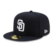 NE 59FIFTY SD Padres Tony Gwynn Navy and White Fitted Hat-min