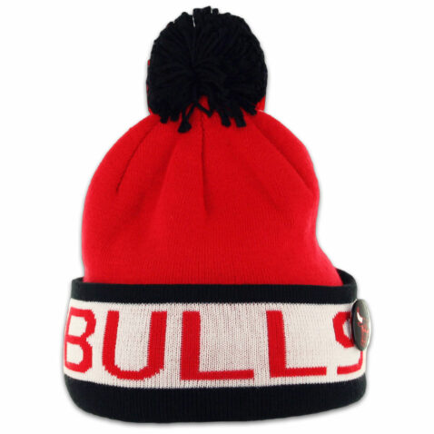 Mitchell & Ness Chicago Bulls Pom Beanie