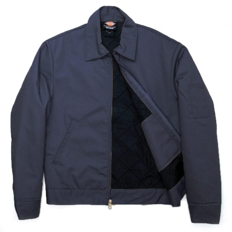 DICKIES TJ15 Lined Eisenhower Dark Navy Jacket - Inside DICKIES TJ15 Lined Eisenhower Dark Navy Jacket - Inside