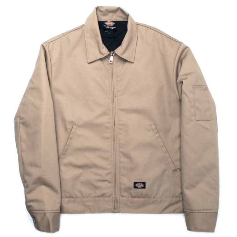 DICKIES TJ15 Lined Eisenhower Khaki Jacket - Front DICKIES TJ15 Lined Eisenhower Khaki Jacket - Front