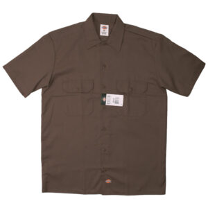 Dickies 1574 Short Sleeve Dark Brown Work Shirt