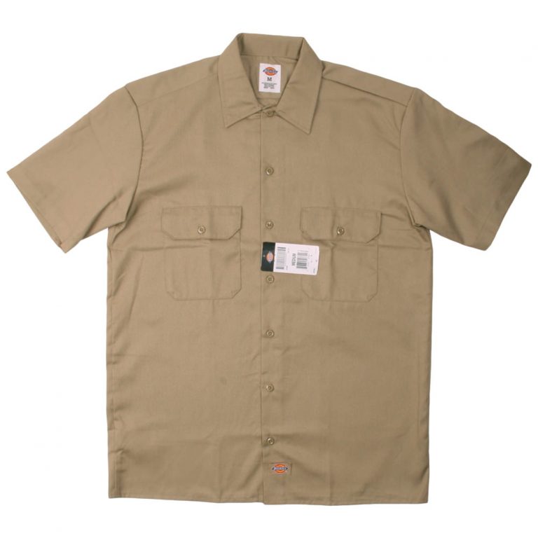 Dickies 1574 Short Sleeve Khaki Work Shirt Dickies 1574 Short Sleeve Khaki Work Shirt
