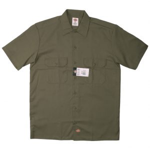Dickies 1574 Short Sleeve Olive Green Work Shirt
