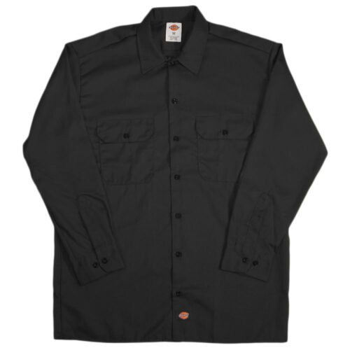 Dickies 574 Long Sleeve Black Work Shirt