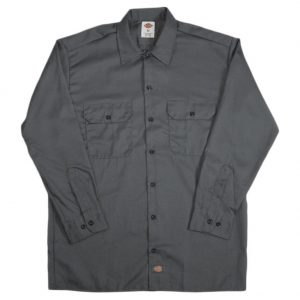 Dickies 574 Long Sleeve Charcoal Work Shirt
