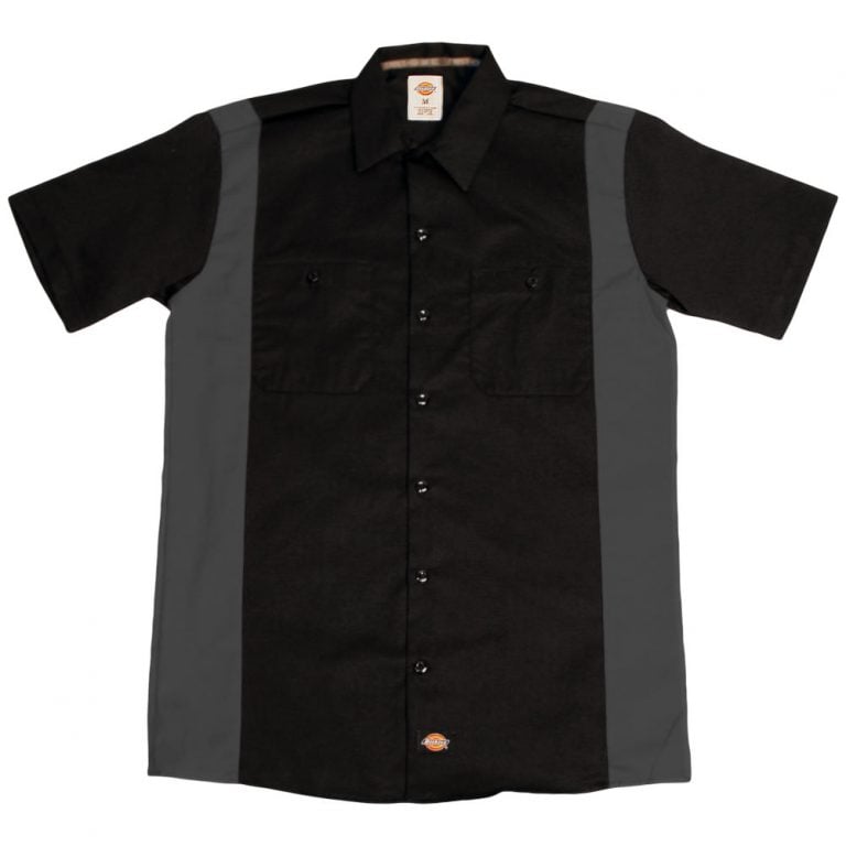 Dickies WS508 Two-Tone Short Sleeve BlackCharcoal Work Shirt Dickies WS508 Two-Tone Short Sleeve BlackCharcoal Work Shirt