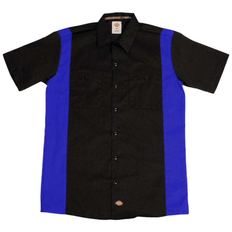 Dickies WS508 Two-Tone Short Sleeve BlackRoyal Blue Work Shirt Dickies WS508 Two-Tone Short Sleeve BlackRoyal Blue Work Shirt