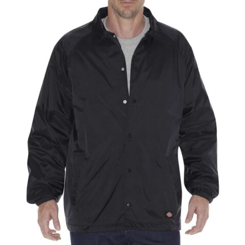 Dickies 76242 Snap Front Windbreaker Black Jacket