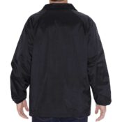 Dickies Snap Front Windbreaker Black Jacket- Back