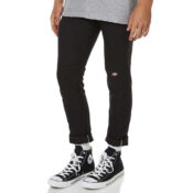 Dickies WP811 Skinny Straight Double Knee Black Pant