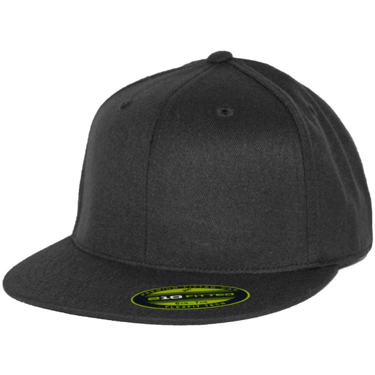 Flexfit Blanks 210 Plain Blank Black Hat Front
