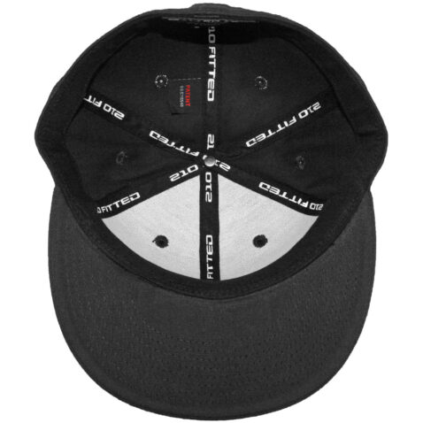 Flexfit Blanks 210 Plain Blank Black Hat - Image 3