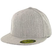 Flexfit Blanks 210 Plain Blank Heather Grey Hat Front