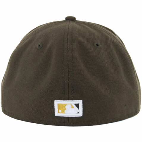 New Era 59Fifty San Diego Padres Fitted Hat Cooperstown Dark Brown, Gold