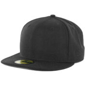 New Era Blanks 59FIFTY Plain Blank Fitted Hat Black Tonal
