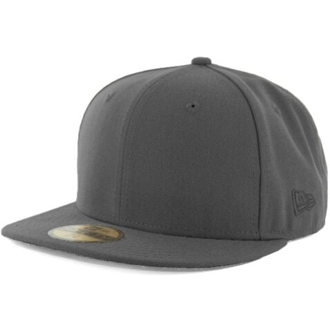 New Era Blanks 59FIFTY Plain Blank Fitted Hat Graphite Tonal