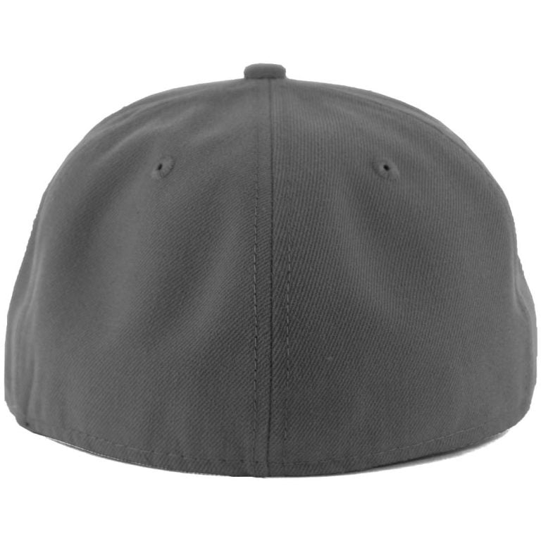 New Era Blanks 59FIFTY Plain Blank Fitted Hat Graphite Tonal- Back New Era Blanks 59FIFTY Plain Blank Fitted Hat Graphite Tonal- Back