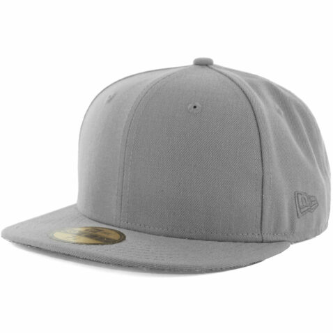 New Era Blanks 59FIFTY Plain Blank Fitted Hat Grey Tonal