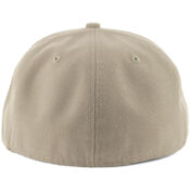 New Era Blanks 59FIFTY Plain Blank Fitted Hat Khaki Tonal- Back
