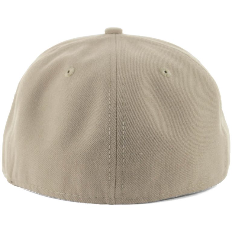 New Era Blanks 59FIFTY Plain Blank Fitted Hat Khaki Tonal- Back New Era Blanks 59FIFTY Plain Blank Fitted Hat Khaki Tonal- Back